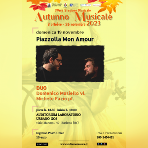 Autunno Musicale Piazzolla Mon Amour IG