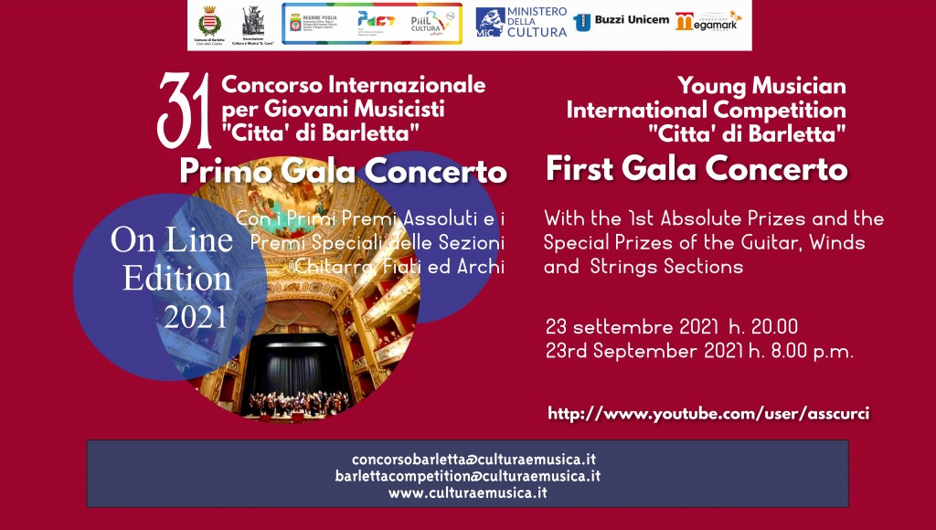 Copertina video Primo Gala Concerto Citt di Barletta 2021 online