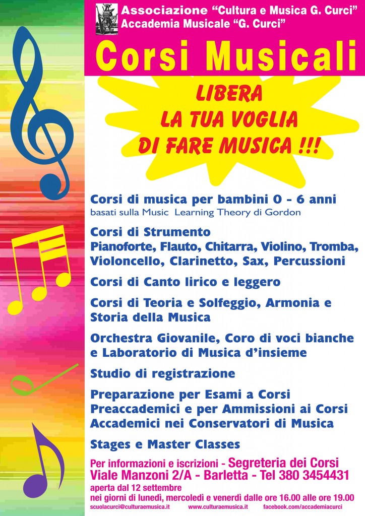 Manifesto corsi musicali